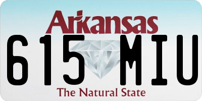 AR license plate 615MIU