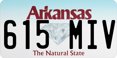 AR license plate 615MIV