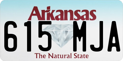 AR license plate 615MJA