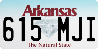 AR license plate 615MJI
