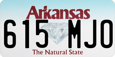 AR license plate 615MJO