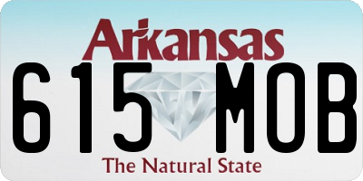 AR license plate 615MOB