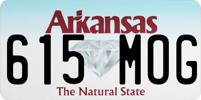 AR license plate 615MOG