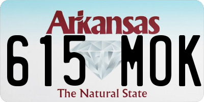 AR license plate 615MOK