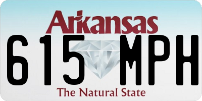 AR license plate 615MPH