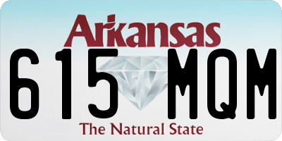 AR license plate 615MQM