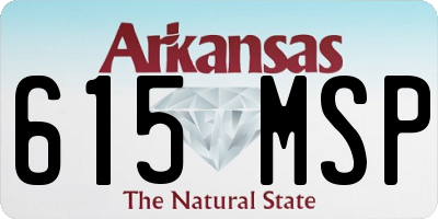 AR license plate 615MSP