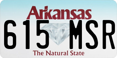 AR license plate 615MSR