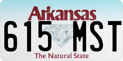 AR license plate 615MST