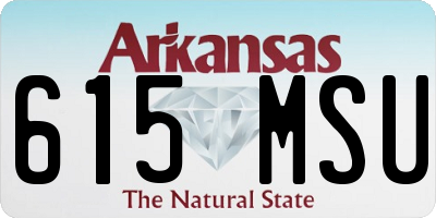 AR license plate 615MSU