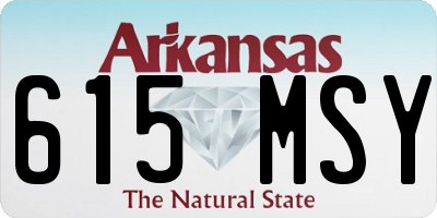 AR license plate 615MSY