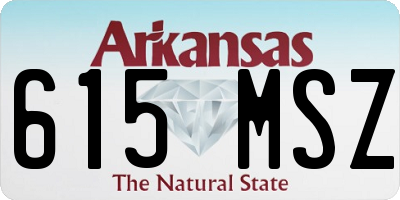 AR license plate 615MSZ