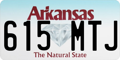AR license plate 615MTJ