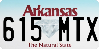 AR license plate 615MTX