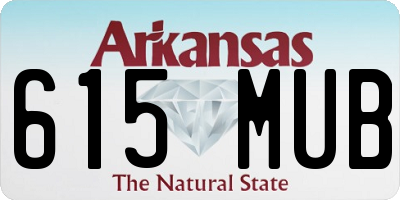 AR license plate 615MUB