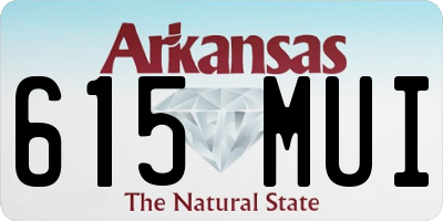 AR license plate 615MUI