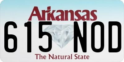 AR license plate 615NOD