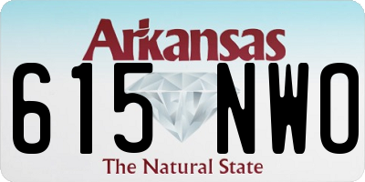 AR license plate 615NWO