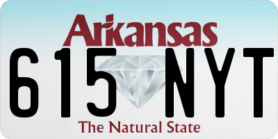 AR license plate 615NYT