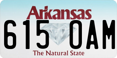 AR license plate 615OAM