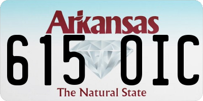 AR license plate 615OIC