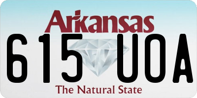 AR license plate 615UOA