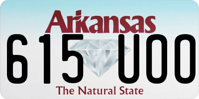 AR license plate 615UOO