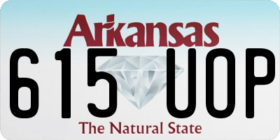 AR license plate 615UOP