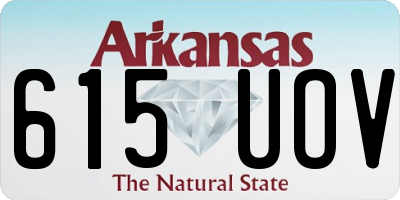 AR license plate 615UOV