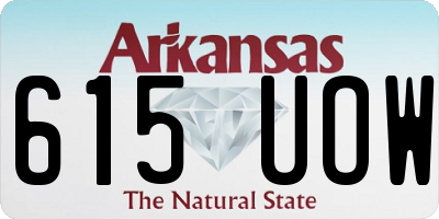 AR license plate 615UOW