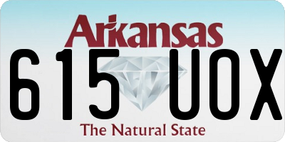 AR license plate 615UOX
