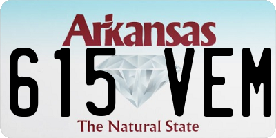 AR license plate 615VEM
