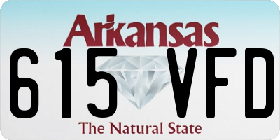 AR license plate 615VFD