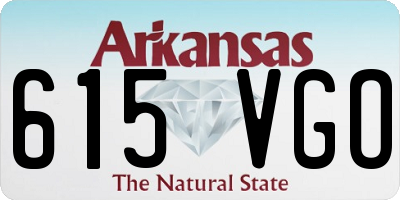 AR license plate 615VGO