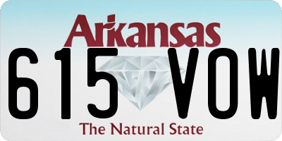 AR license plate 615VOW