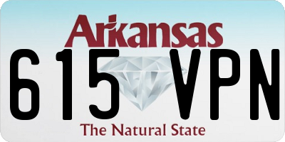 AR license plate 615VPN