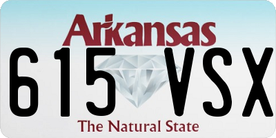 AR license plate 615VSX