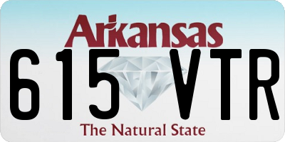 AR license plate 615VTR