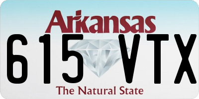 AR license plate 615VTX