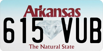 AR license plate 615VUB