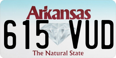 AR license plate 615VUD