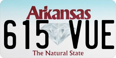 AR license plate 615VUE