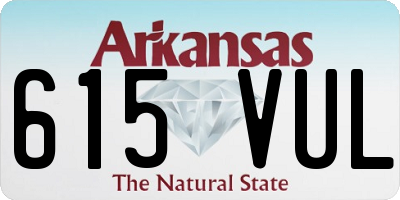AR license plate 615VUL