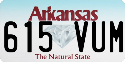 AR license plate 615VUM