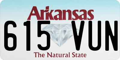 AR license plate 615VUN