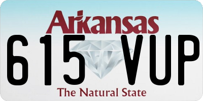 AR license plate 615VUP
