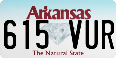 AR license plate 615VUR
