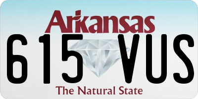 AR license plate 615VUS