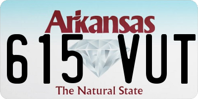 AR license plate 615VUT