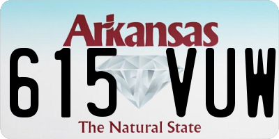 AR license plate 615VUW